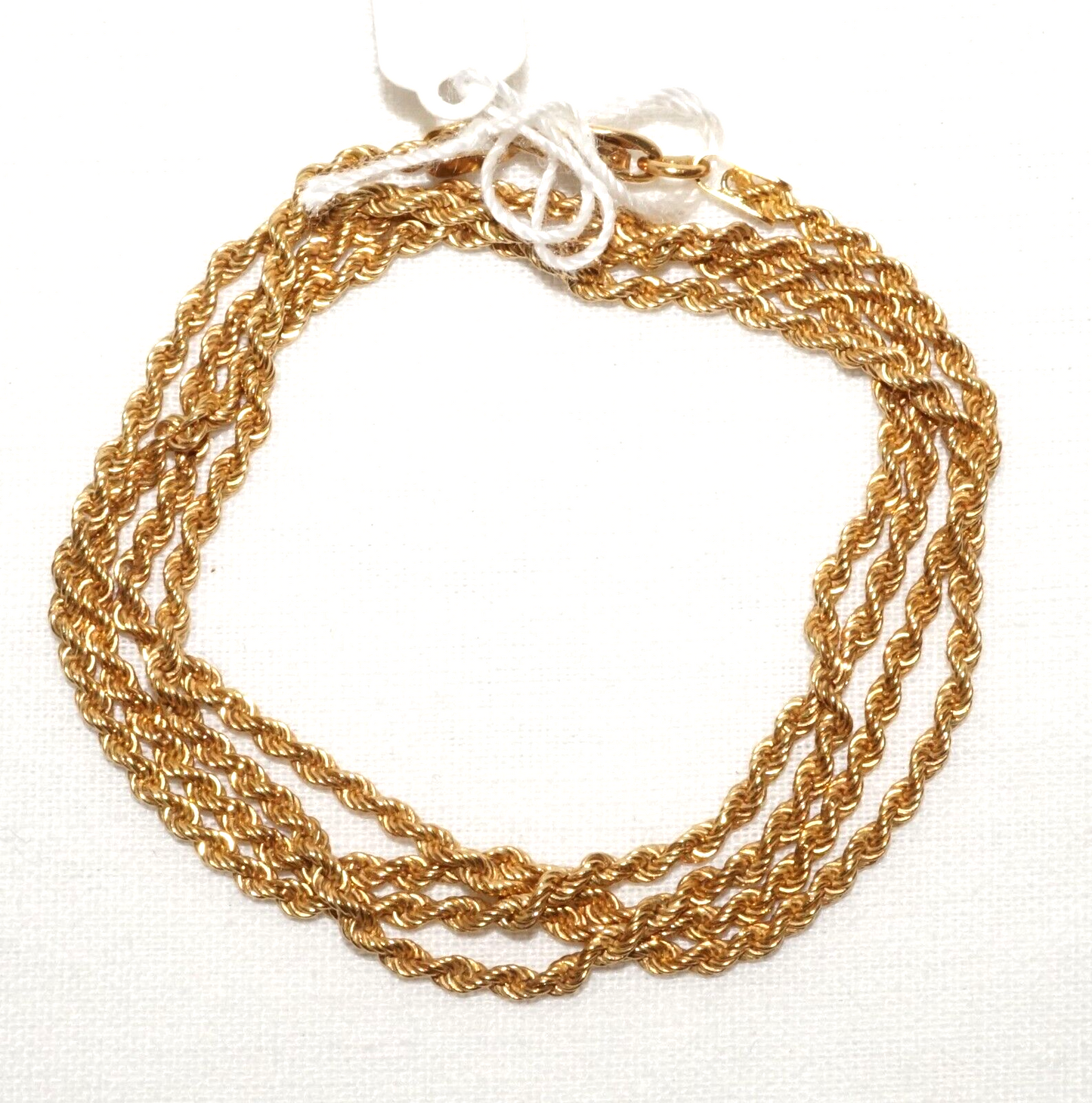 Vintage 18k Yellow Gold Twisted Rope Chain Necklace 19 in. (WtG) 6.1