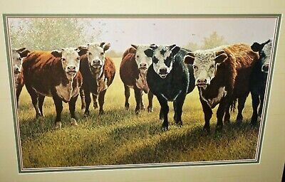 '93 Colorado Koa Framed Print 121/950 "Pasture Patrol" by Lee Cable (b1943)(***)