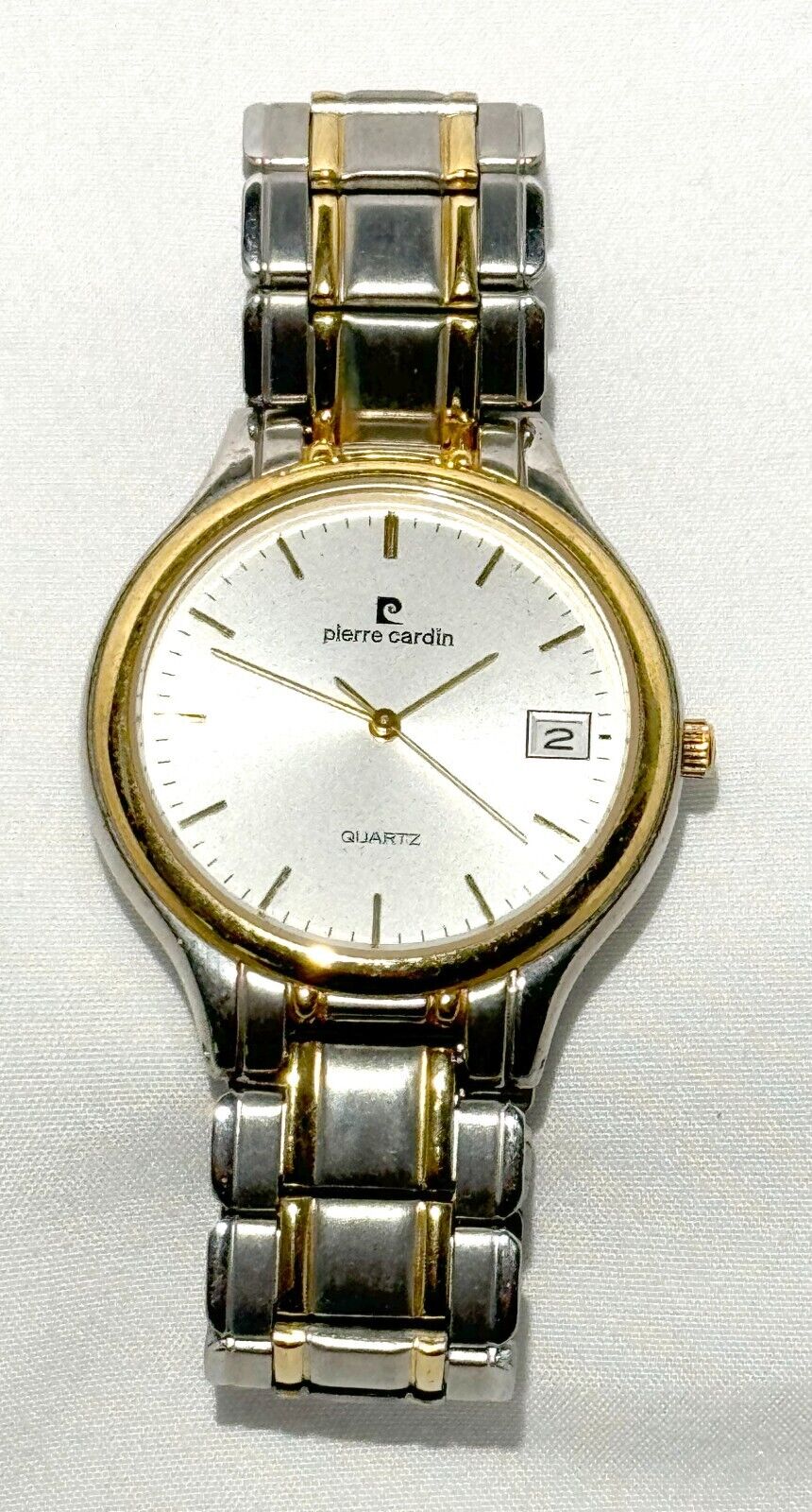 Pierre Cardin Men's Two Tone Gold and Brushed Stainless Steel Quartz Watch (AHB)