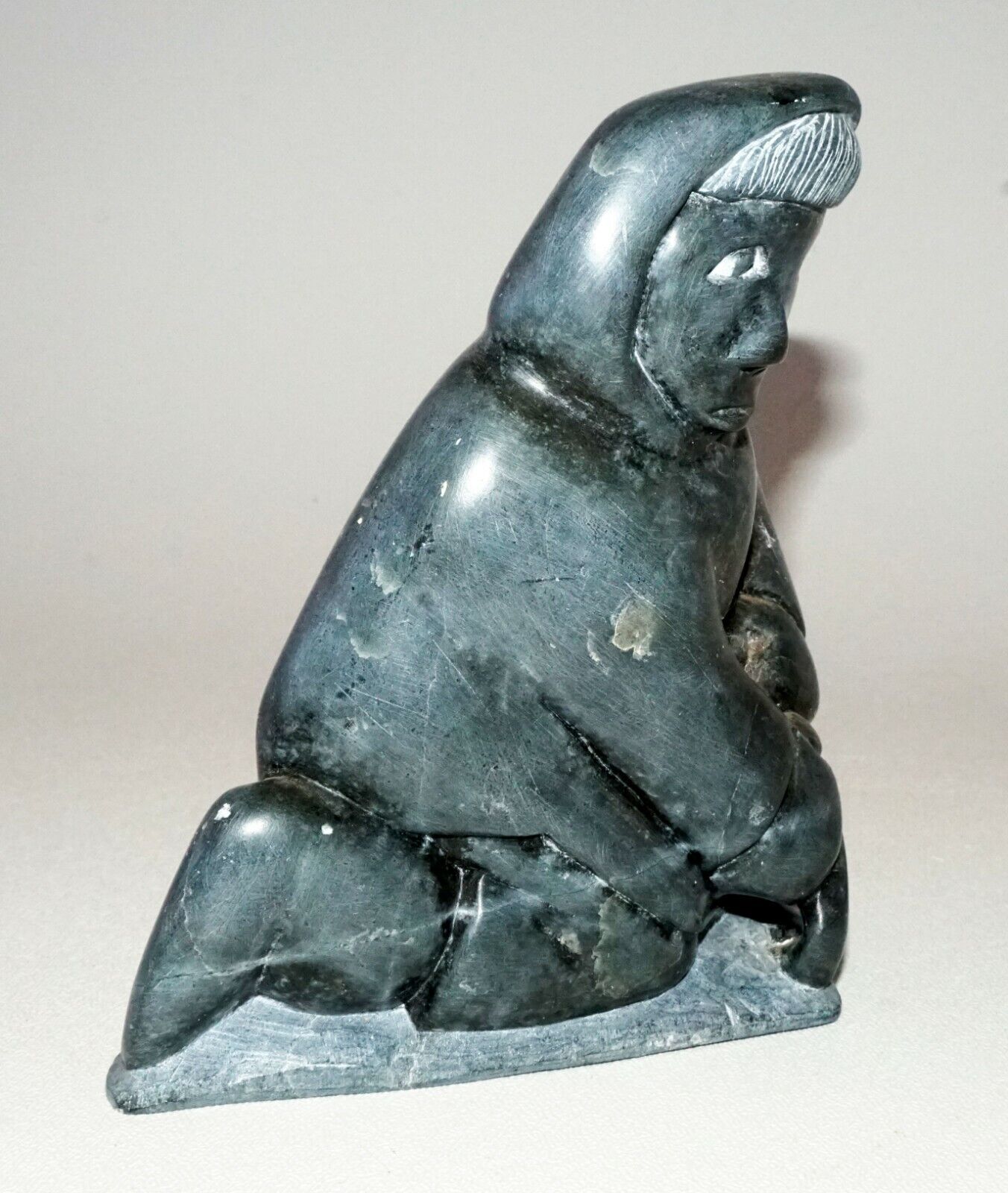 2002 Inuit Eskimo Stone Carved Figure Joanassie Omayualuk Inukjuak (b.1934)(CLB)