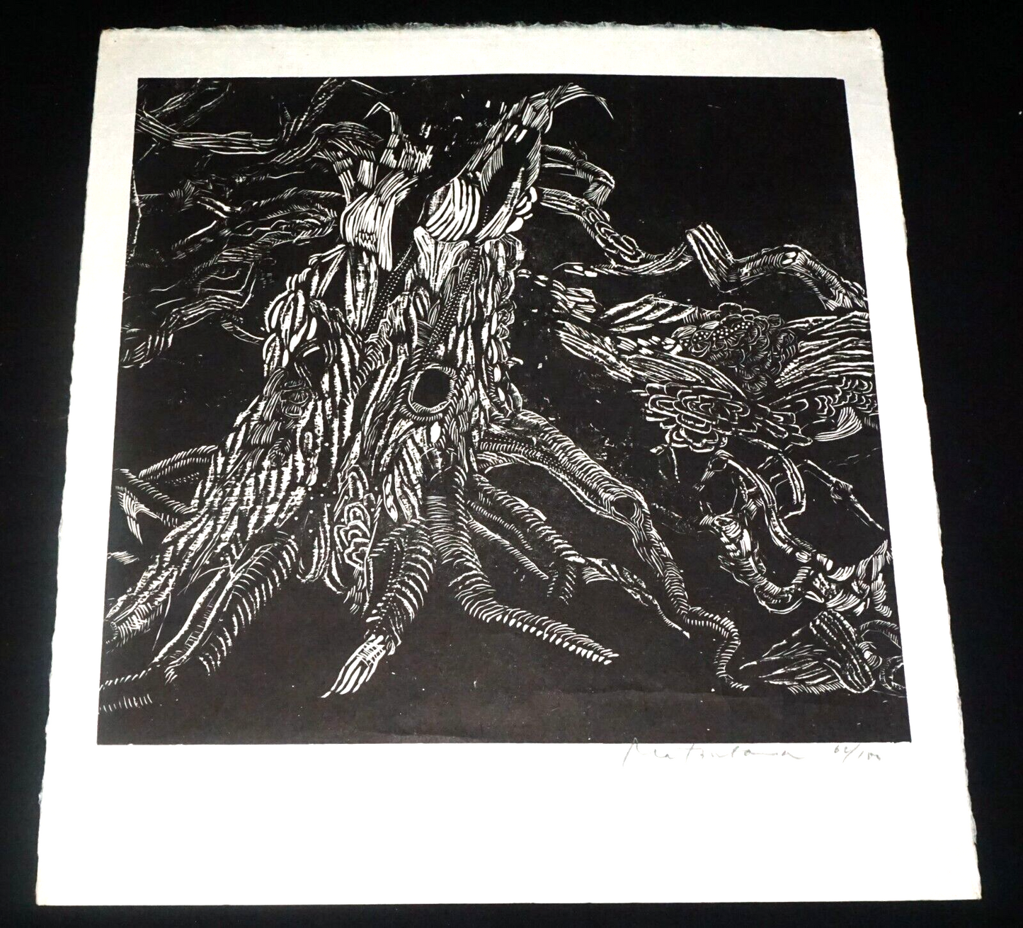 '71 Japanese Woodblock Print Decaying Beauty by Naoko Matsubara (SeF)