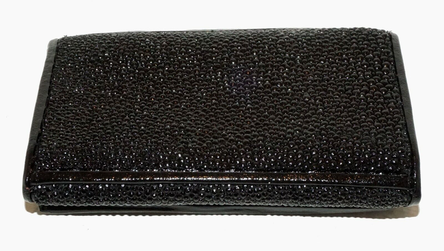 Vintage Attractive Leather & Stingray Skin 6x Key Holder Wallet (LeP)