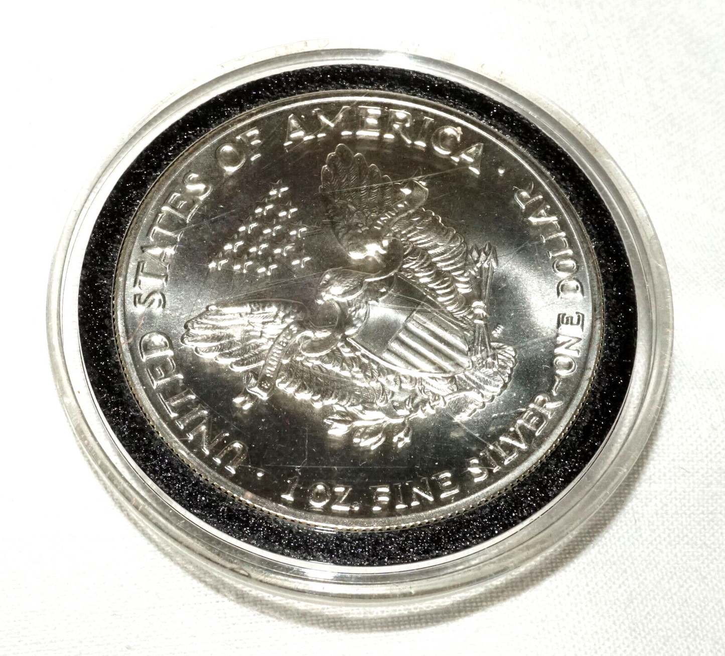 1992 US Liberty Eagle 1oz. Silver Coin in Case - Uncirculated (ShI)