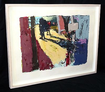 1980s Abstract Print 17/36 "Generic Brooding Figure" by Frances Mill (Uem)