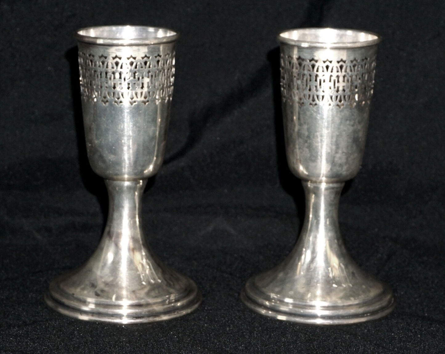 Vintage Pair of Jennings Silver Company (J.S. Co.) Candlesticks (MaC)