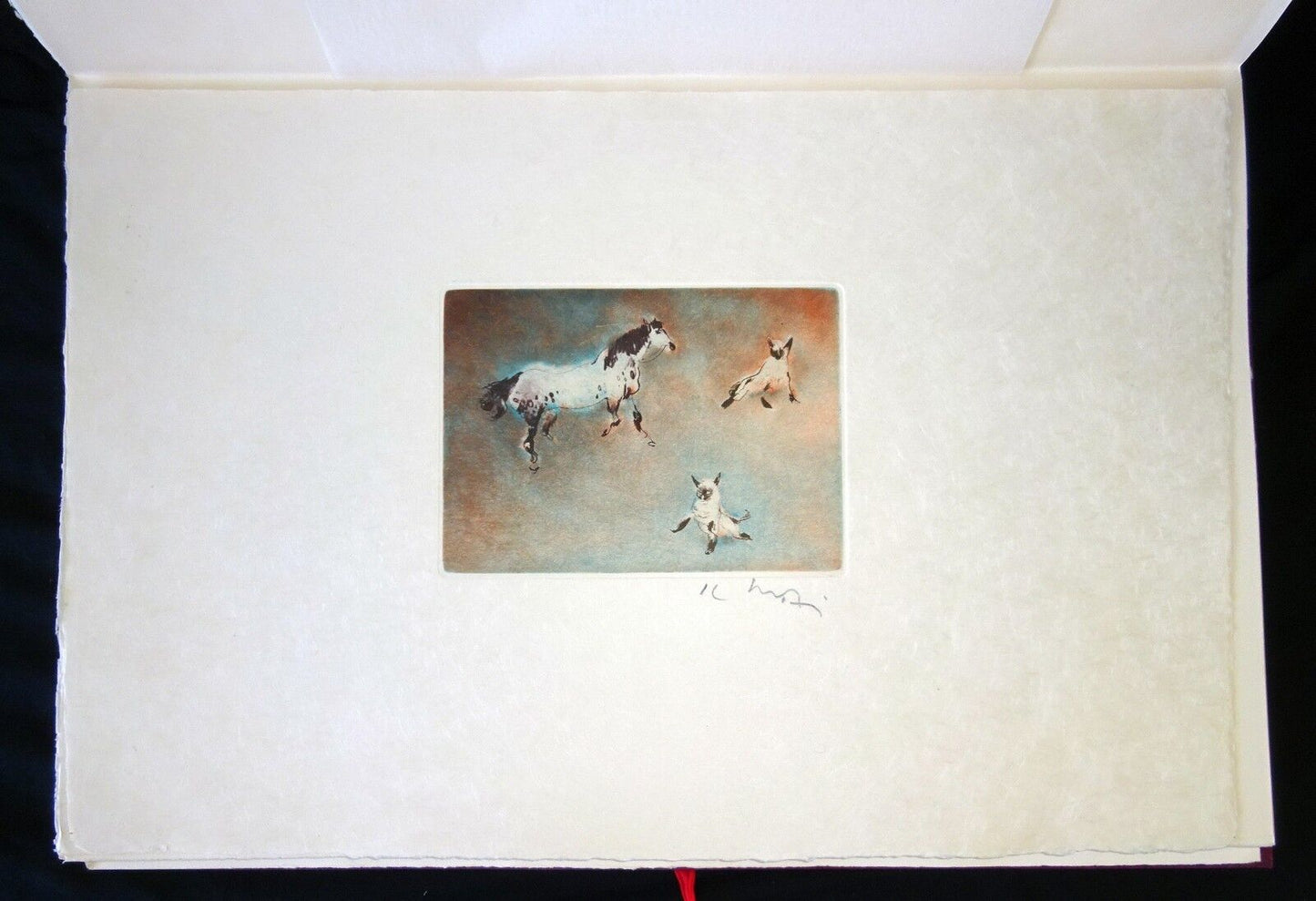 '72 Indian LX Double Suite 2/60 17x Prints "Les chevaux" by Kaiko Moti (TDG)