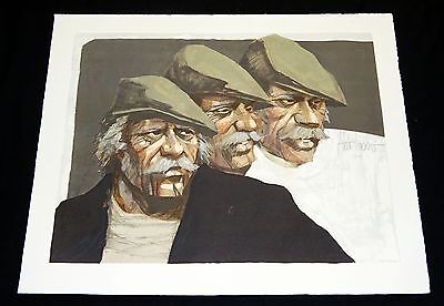 1970s Argentina Litho Print 80/200 "Three Faces of the Hawk"by Aldo Luongo (Coo)