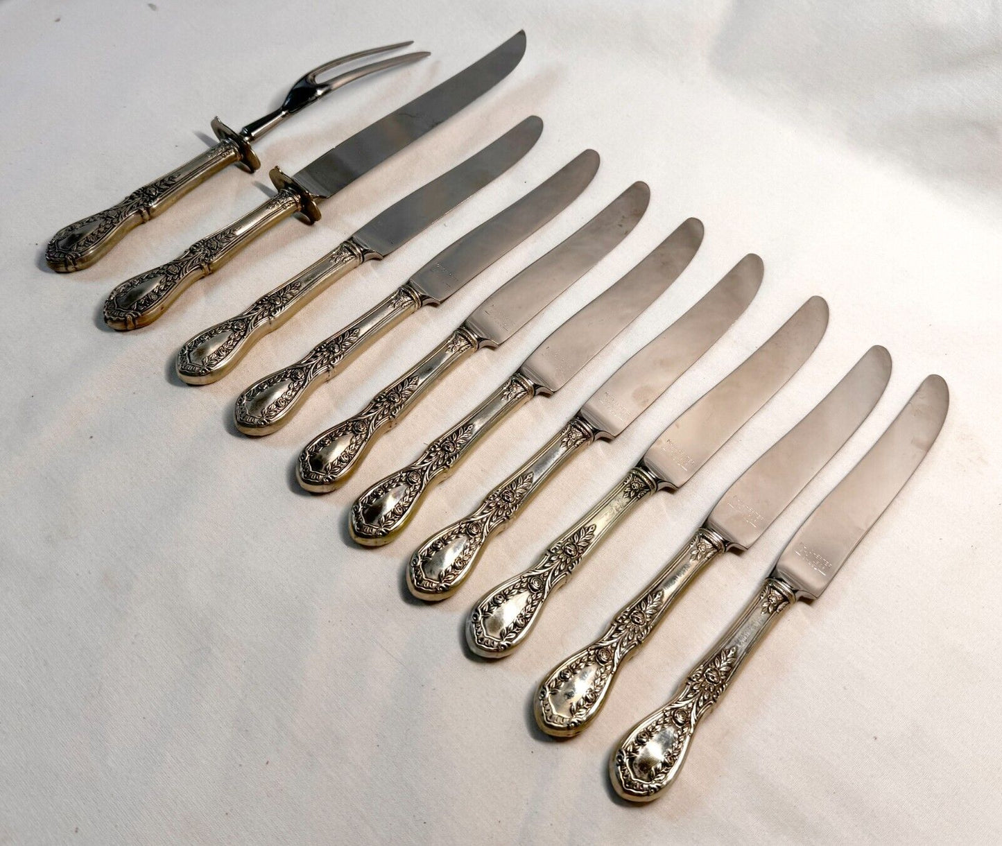 10Pc Sterling Silver Flatware Mixed Lot American Beauty Pat. by Manchester (ChB)