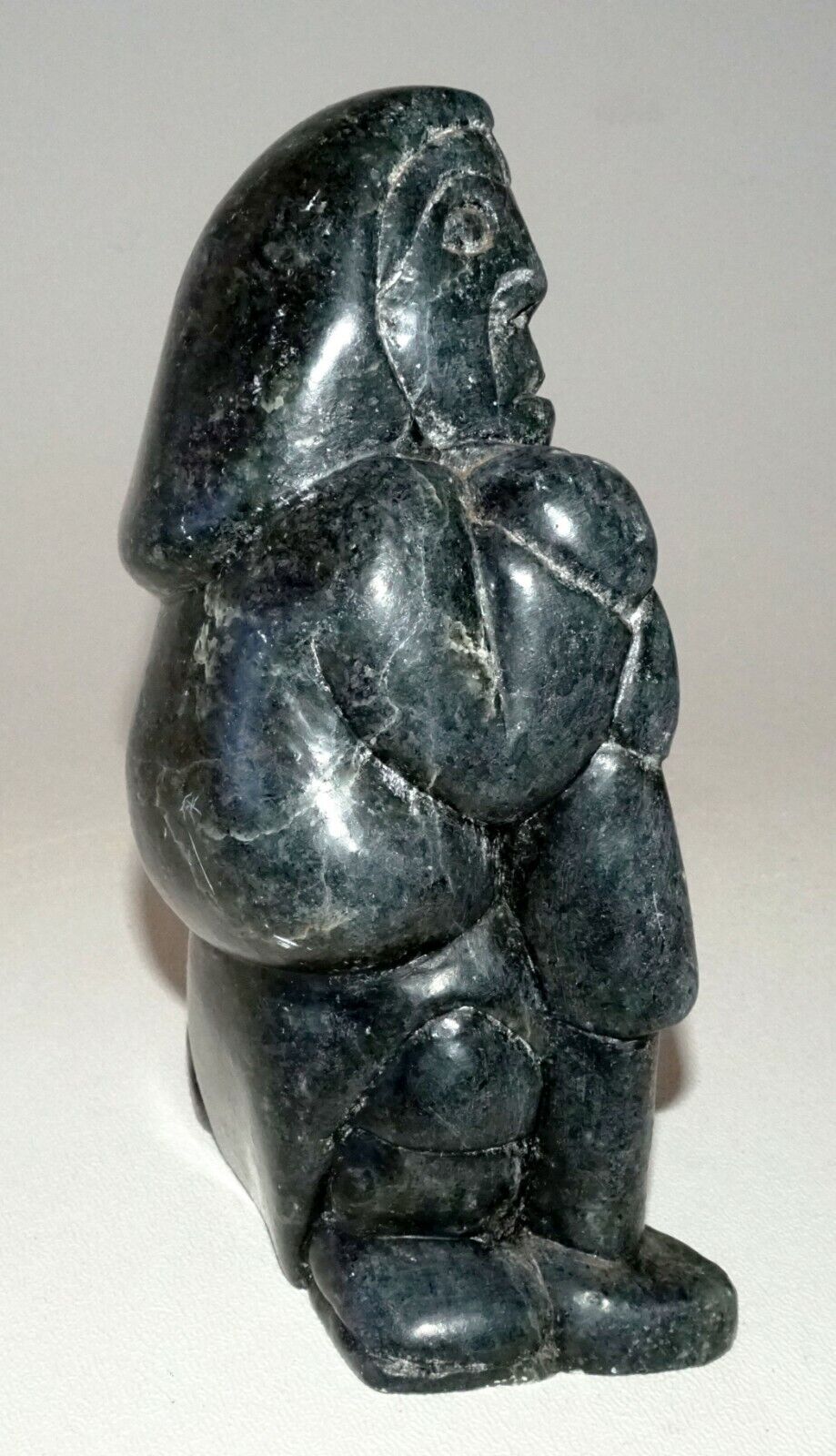 1993 Inuit Eskimo Stone Carved Figure by Adamie Ningiuk Inukjuak (CLB)