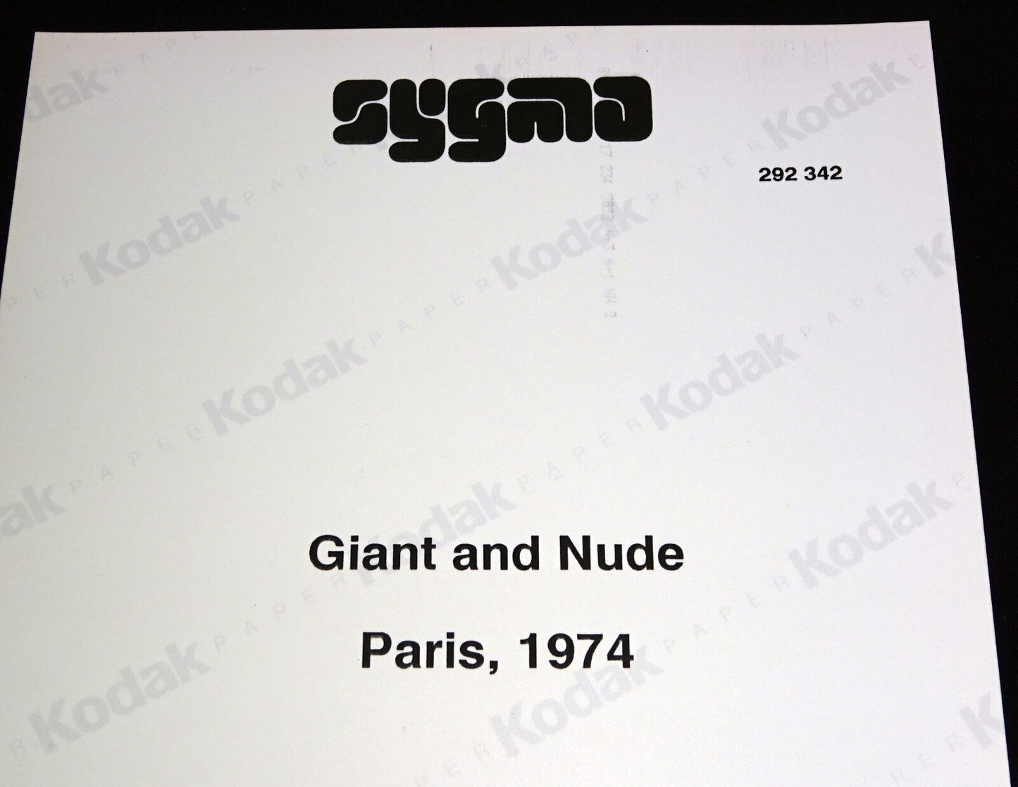 1974 German/ French Color Photo "Giant & Nude" by Helmut Newton SYGMA (Yir)