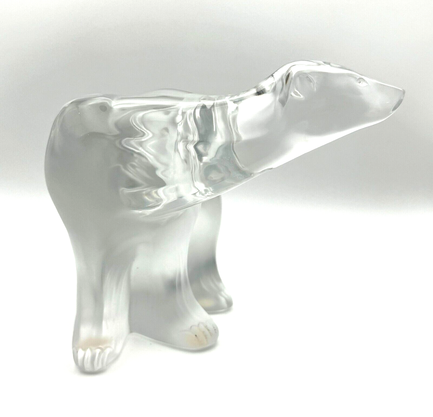 Vintage French Crystal Lalique Polar Bear Figurine (AHB)