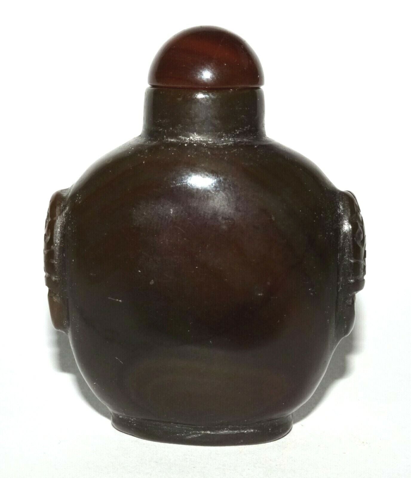 Vintage Chinese Dark Red Agate Snuff Bottle w. Matching Stopper (LeS) G4