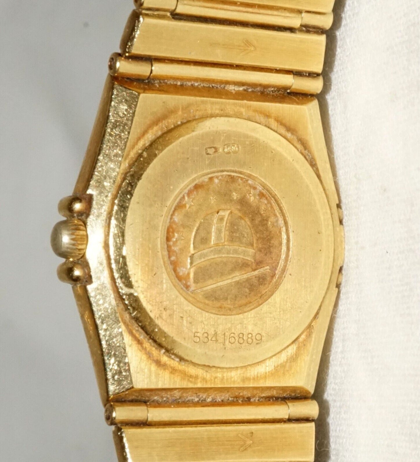 Vintage 18k Yellow Gold Constellation Diamond Wristwatch by Omega (LeD)