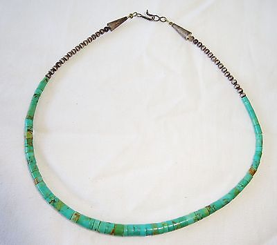 4x Indigenous American Necklaces w. Silver, Shell & Turquoise (Coc)