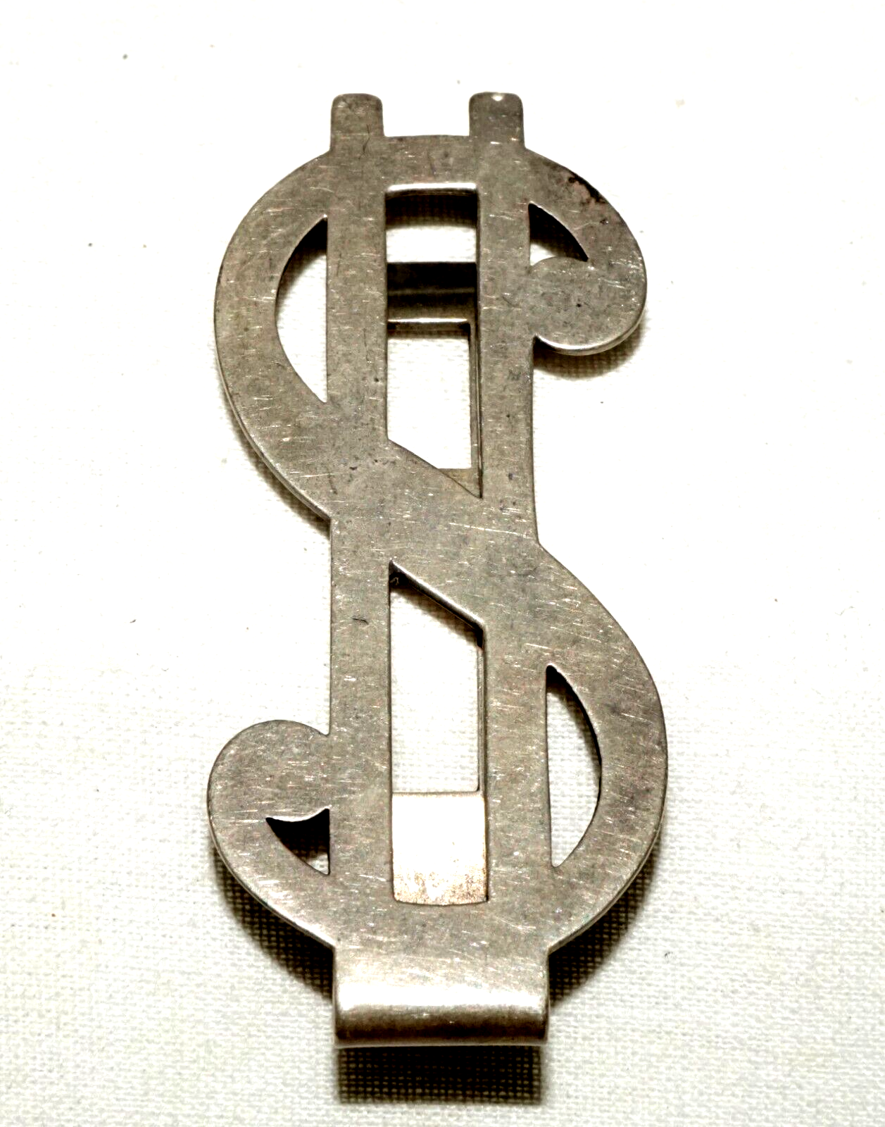 Vintage US Sterling Silver Dollar Sign $$ Money Clip by Swank (TuD)