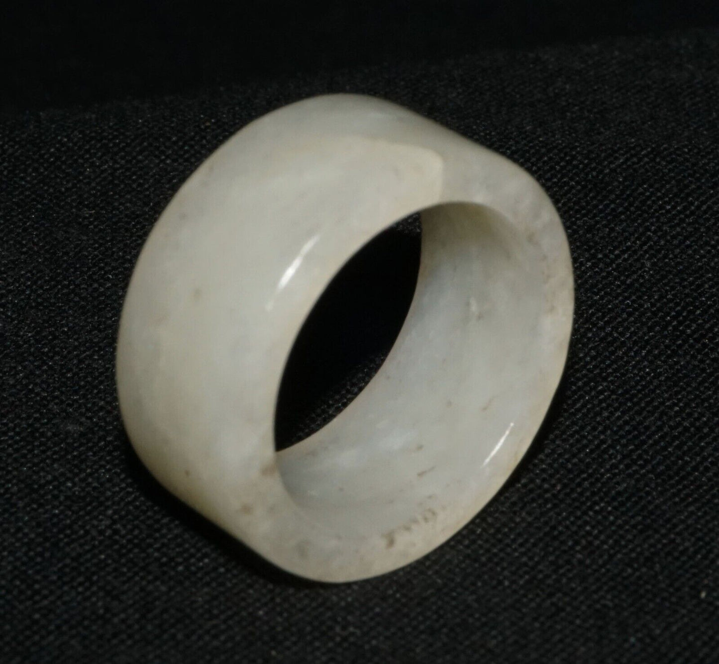 Vintage Chinese Semi Translucent White Jade Ring Sz.6.75 - Included (LeS) R10