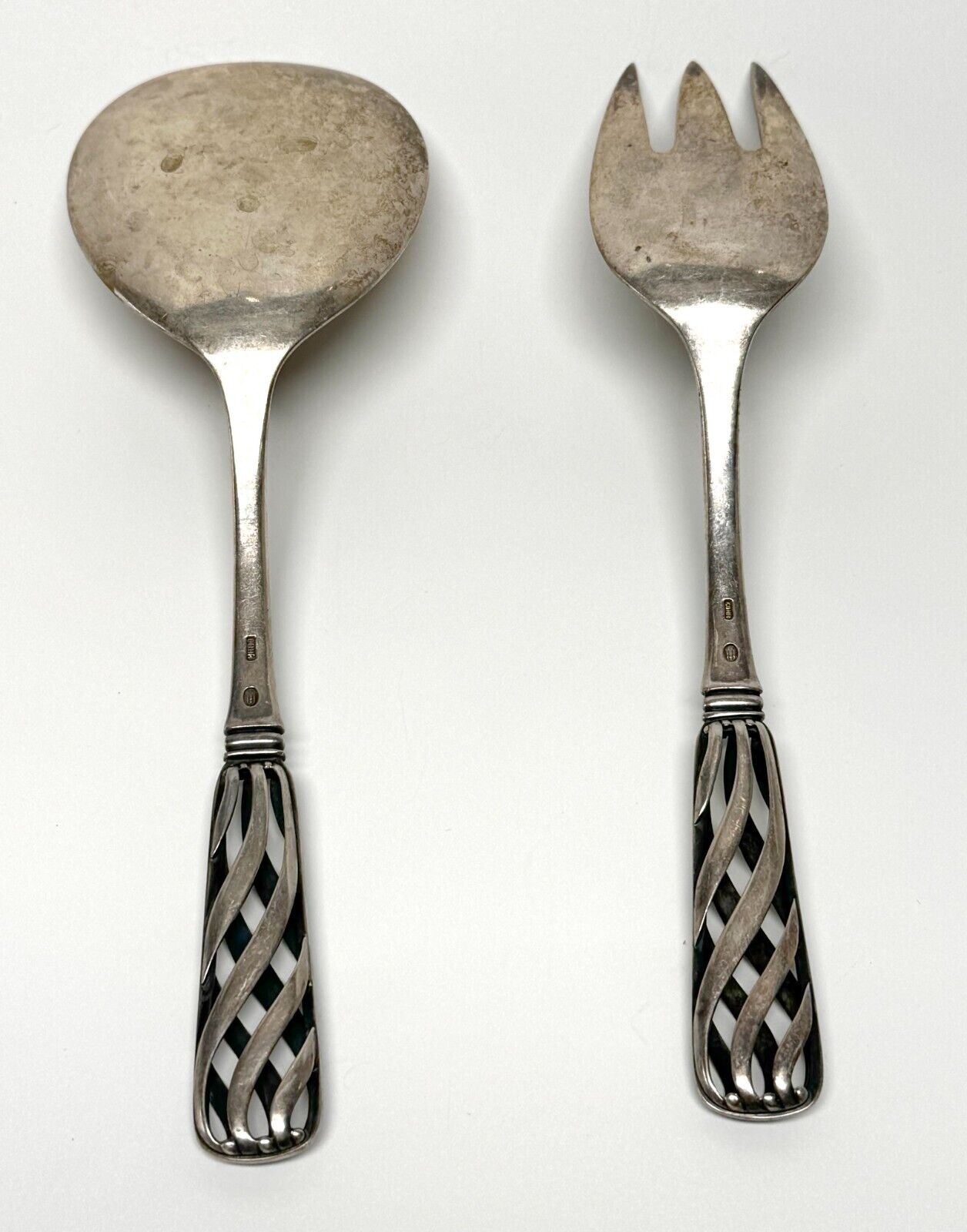 Vintage Danish Silver Serving Set- Spoon & Fork by Cohr (MaC)