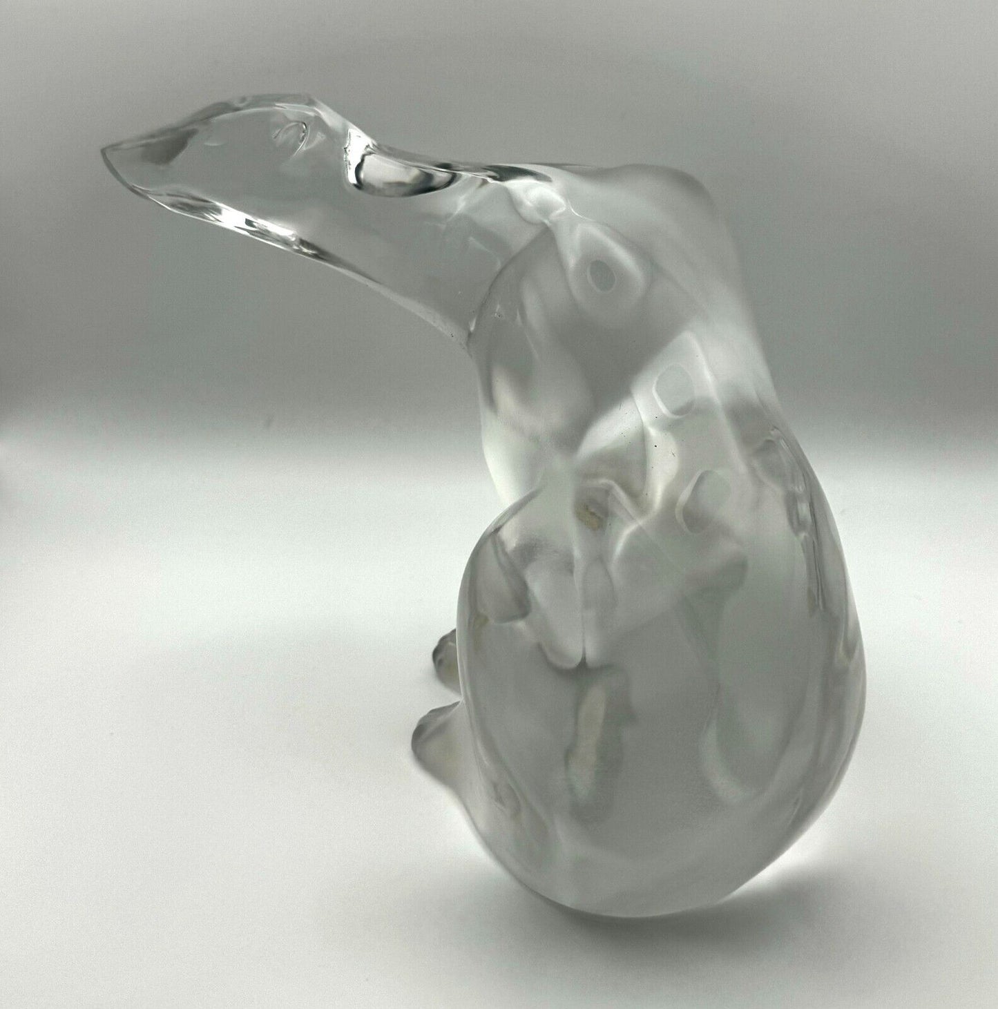 Vintage French Crystal Lalique Polar Bear Figurine (AHB)