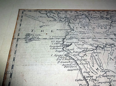 1749 British Map of South America by T. Jeffrys Geographer Prince of Wales (AHB)