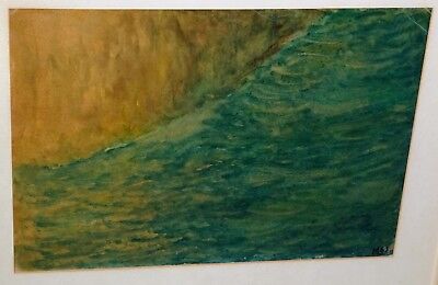 1965 Italian Abstract Oil Painting "Ocean" by Mario Lepore (1908-1972) (Rud)