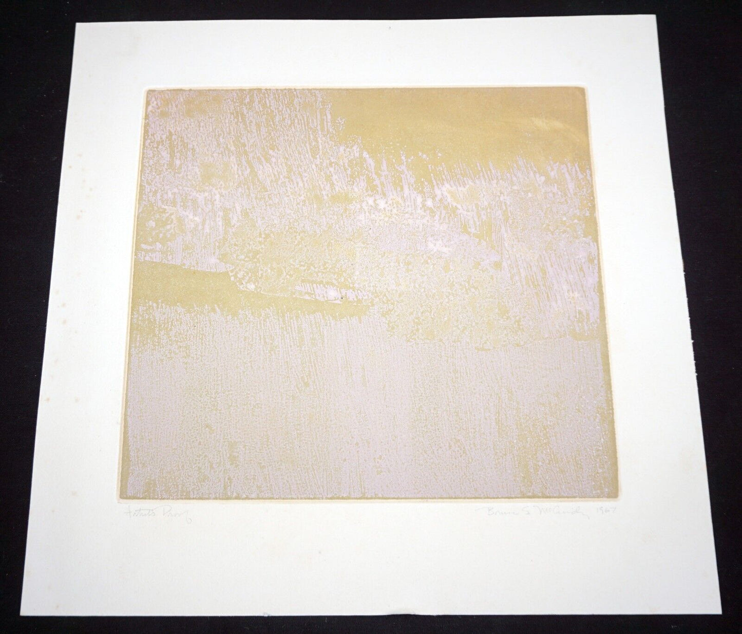 1967 California AP Print Abstract Landscape Study by Bruce McCurdy (Mod)