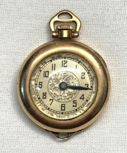 US Made B&B Royal Ladies Gold Filled Pendant/Pocket Watch 15 Jewels (QuC)