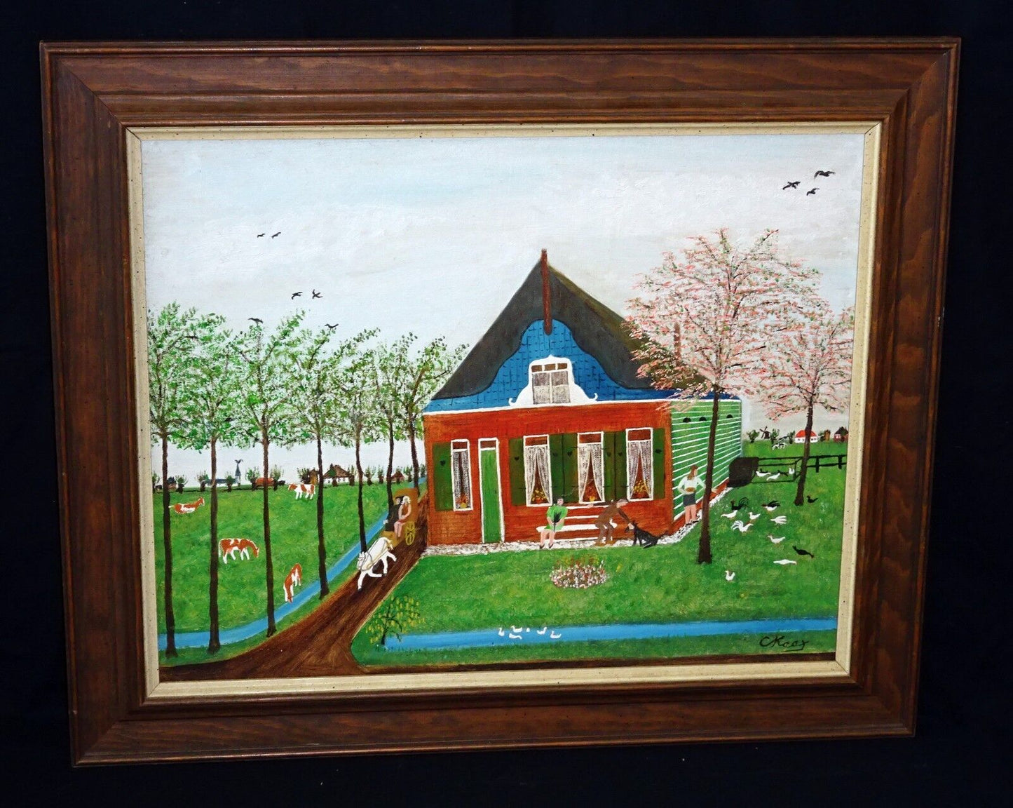 1960s Dutch Oil Painting "Spring in Holland" by Cornelis Kaay (1905-1979) (HMA)