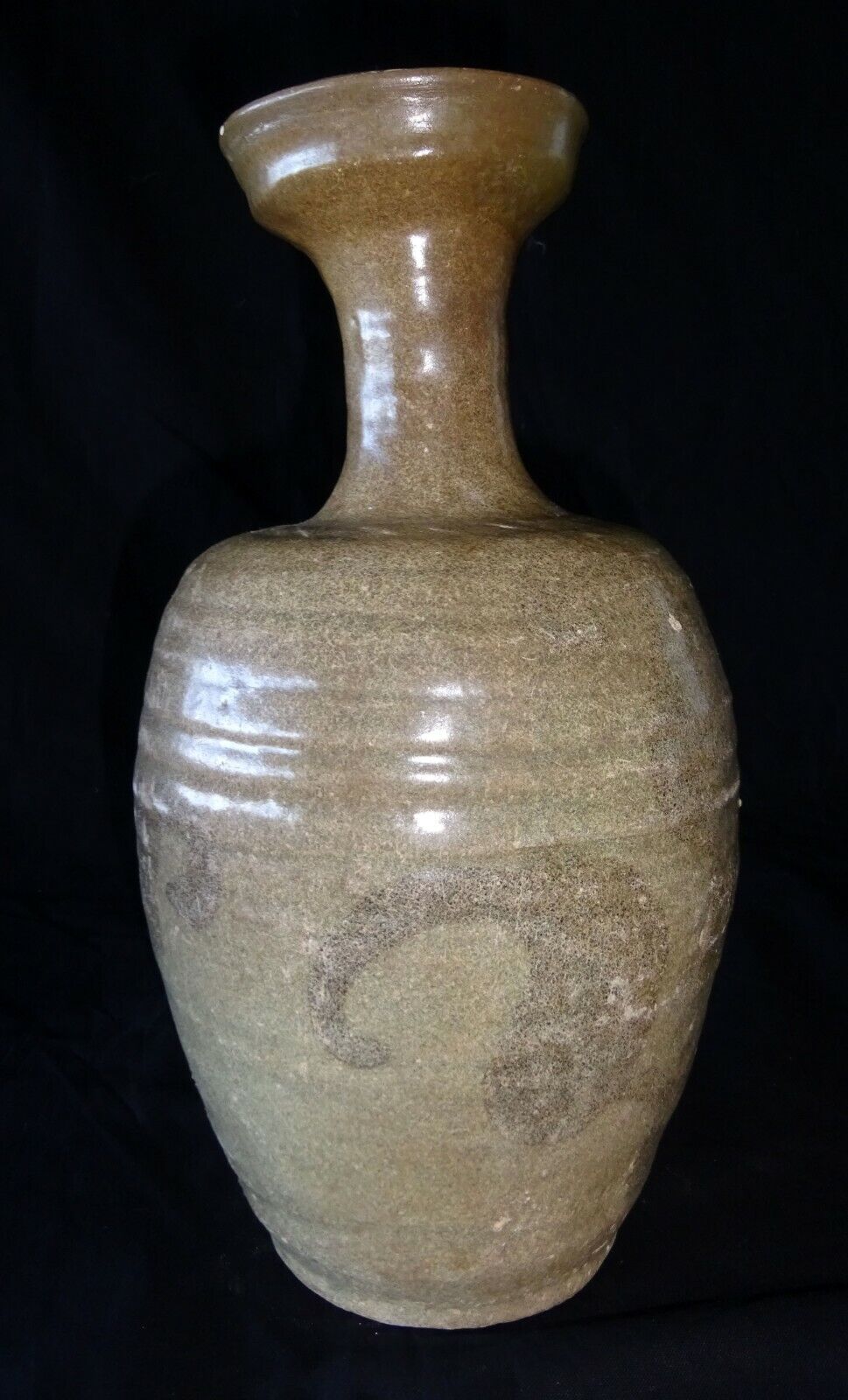 11C Korean Koryŏ Period Celadon Glaze Pottery Bottle w. Restored Top (HeN) IC