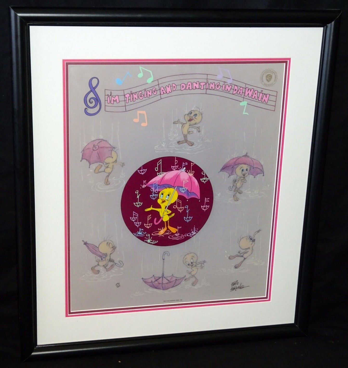 1993 US Warner Bros Print "Tweety Bird Singin' in Da Wain" by Friz Freling (MeG)