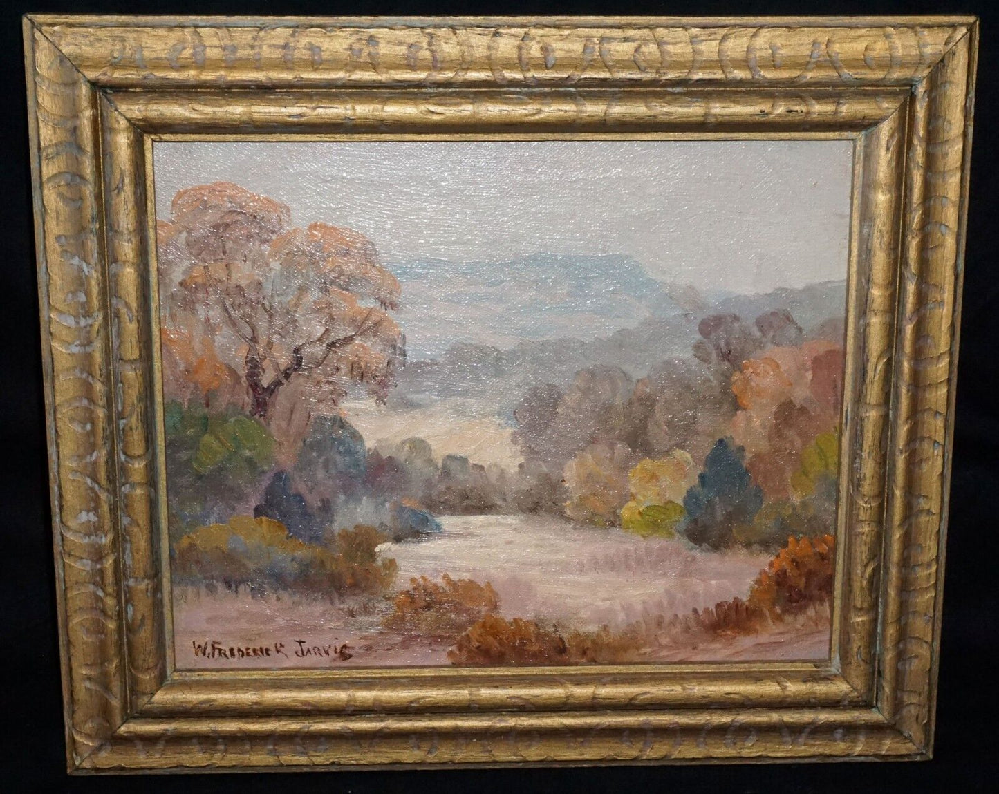 Vtg. Western Oil Painting Autumn Landscape W. Frederick Jarvis (1898-1966)(New)