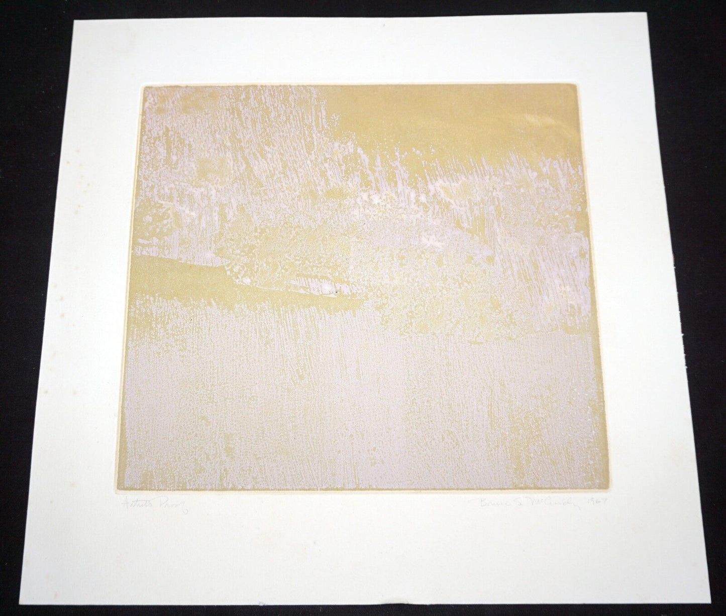 1967 California AP Print Abstract Landscape Study by Bruce McCurdy (Mod)