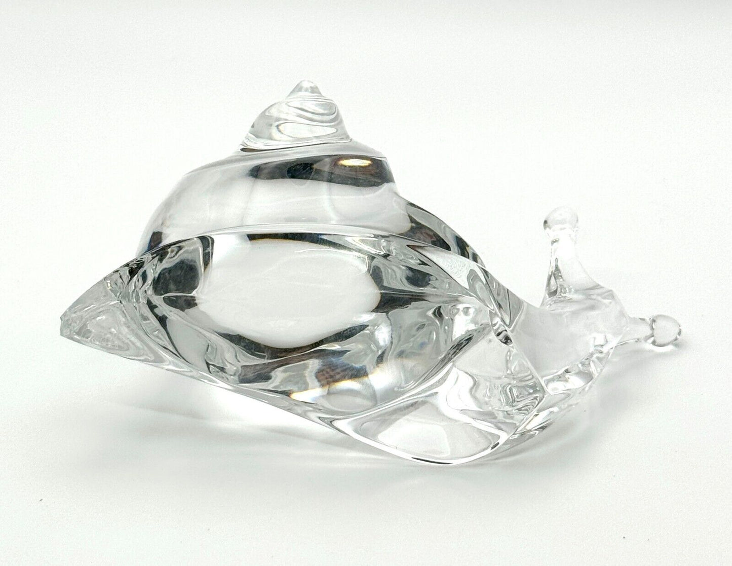 Vintage Crystal Baccarat Snail Figurine in Box (InS)13