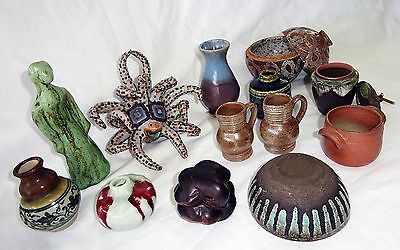 12+1x Pc International Small Art Pottery Mixed Lot Miniatures (Gem)