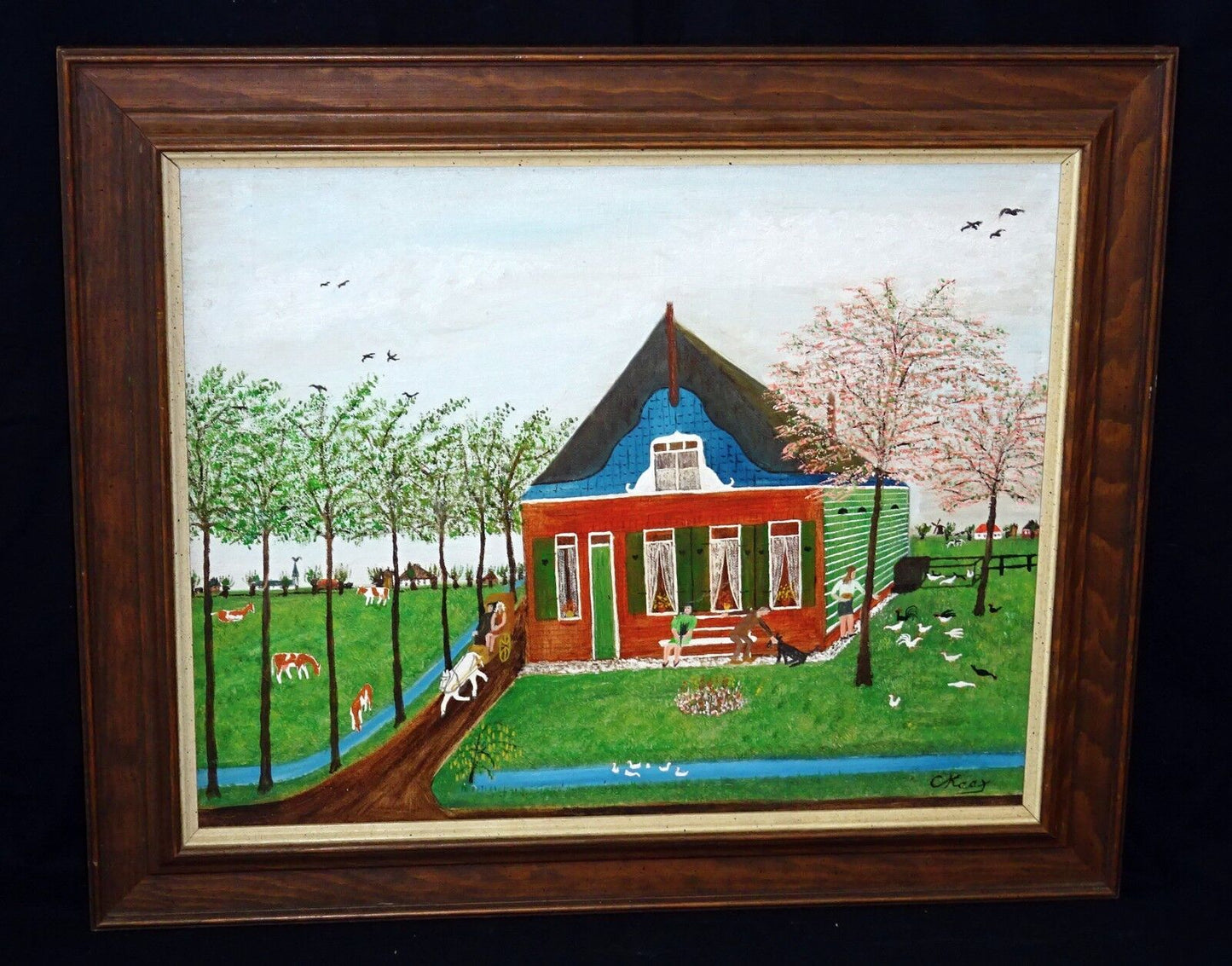 1960s Dutch Oil Painting "Spring in Holland" by Cornelis Kaay (1905-1979) (HMA)