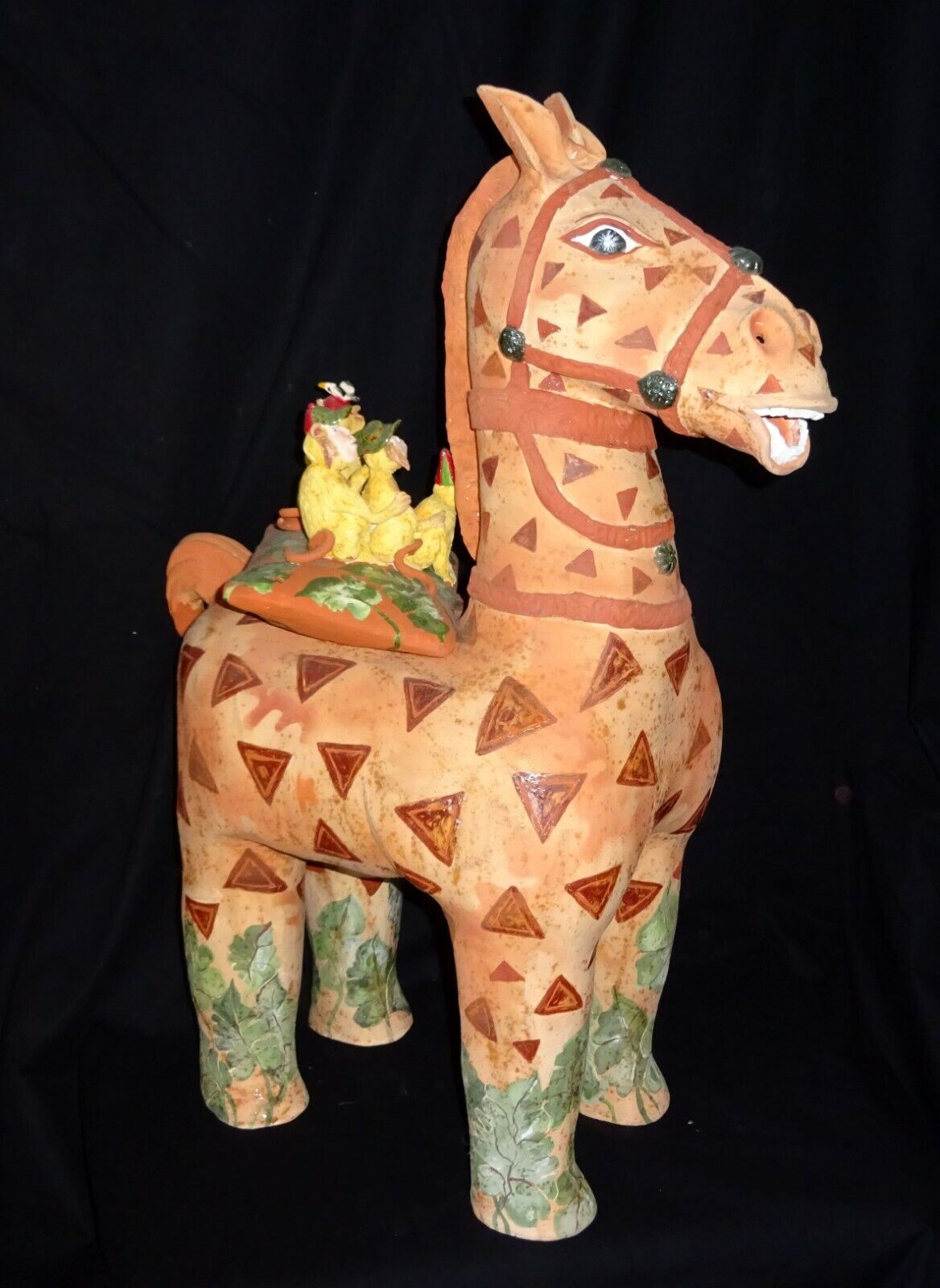 Hawaii Pottery Sculpture Horse Around Monkey Business by Vicky Chock (Z)