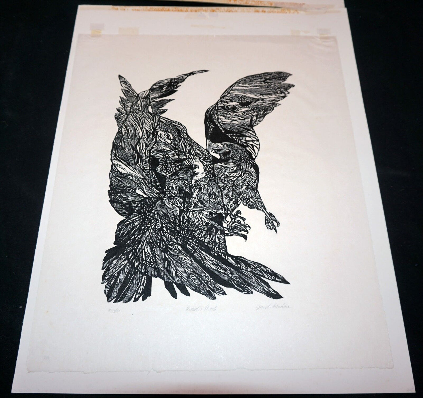 1960s New Jersey Print A.P. "Eagles" Jacob Landau (1917-2001)(Mod)