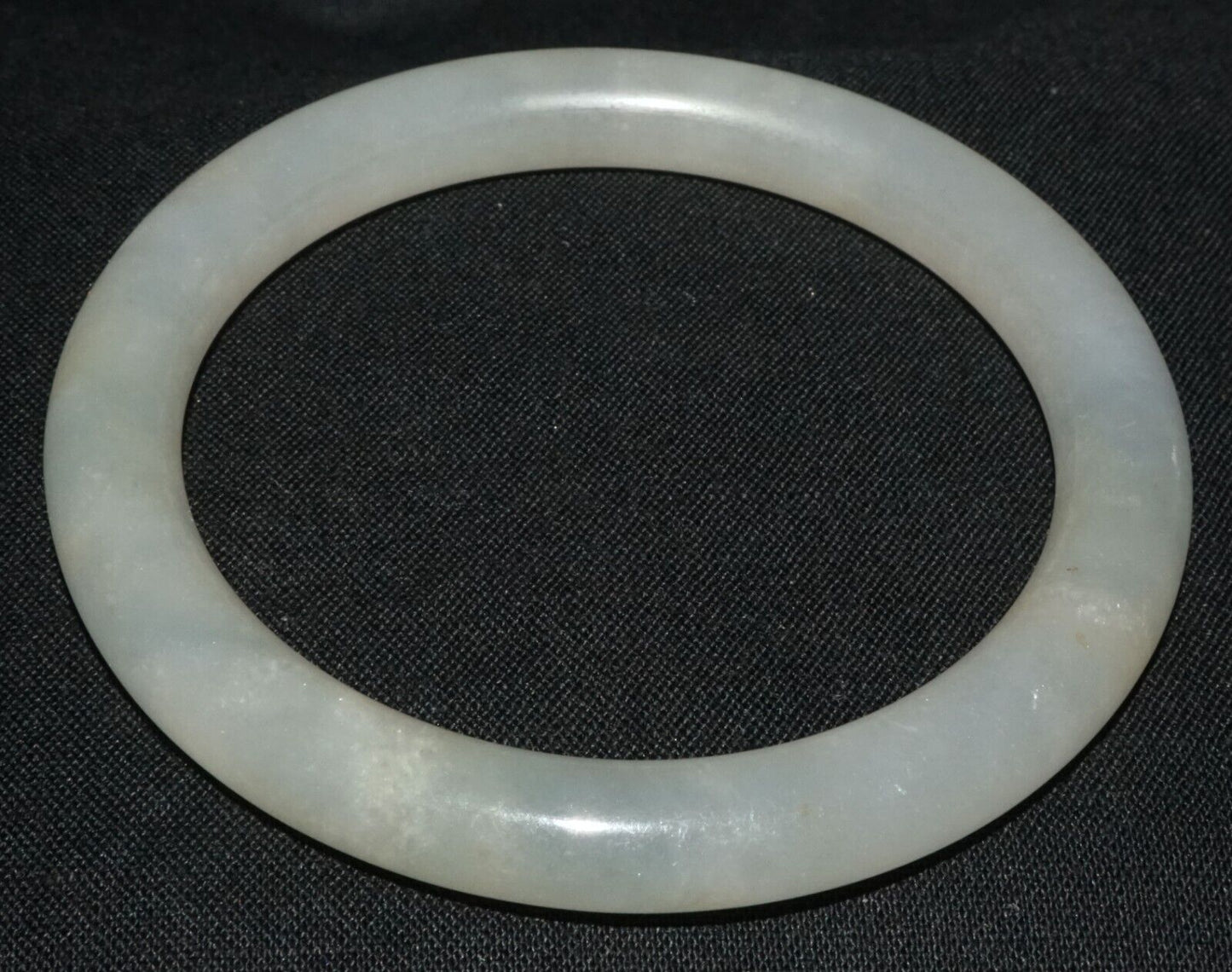 Vintage Chinese Gray Green Off White Jadeite Jade Bangle Bracelet (LeS) B40