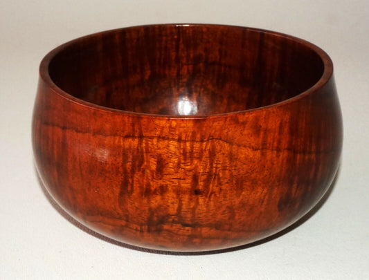 Vintage Hawaii Small Calabash Curly Koa Wood Bowl - Fine Specimen (GoD)