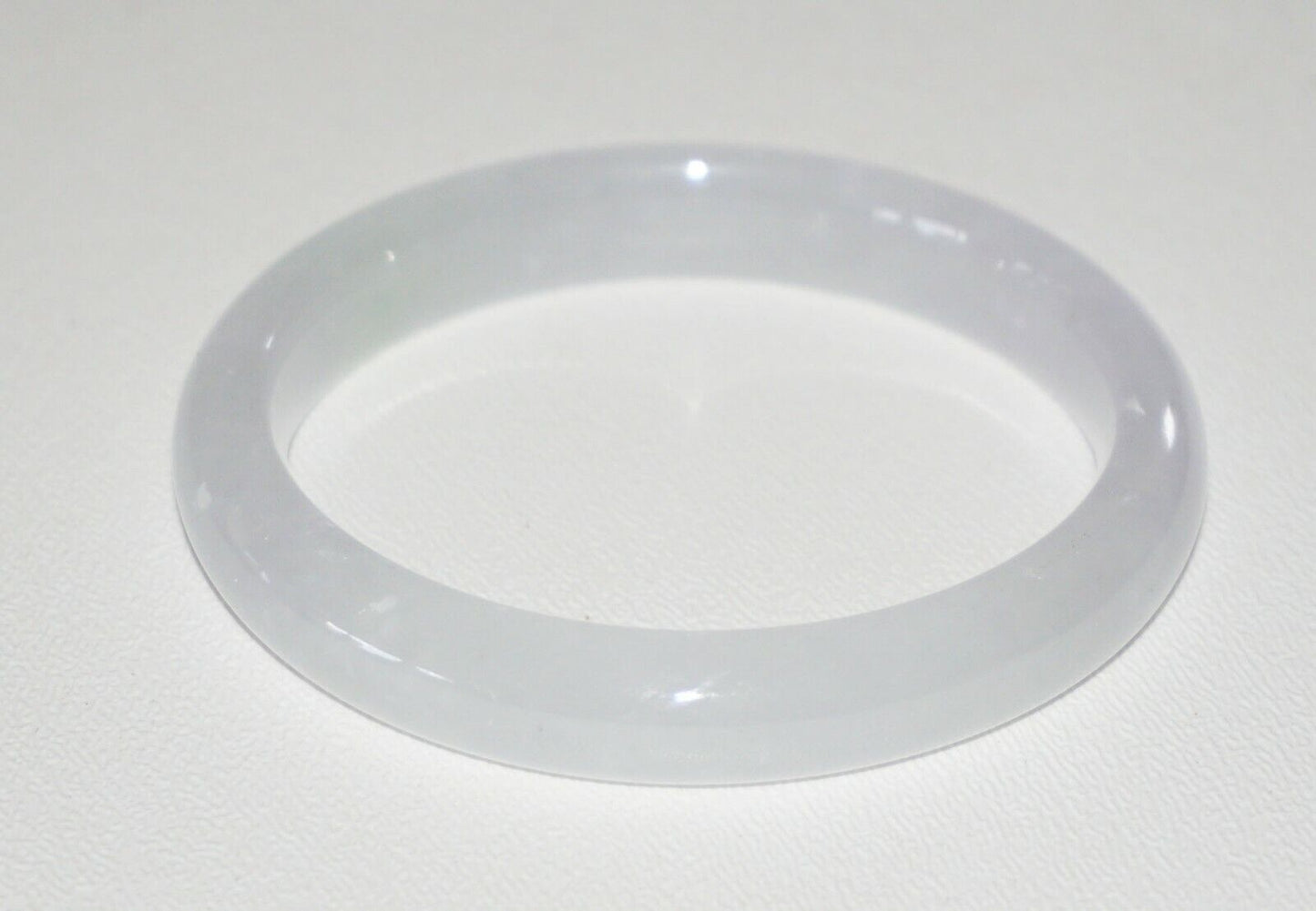 Vintage Chinese Semi Translucent White Jadeite Jade Bangle Bracelet (NoN) B1