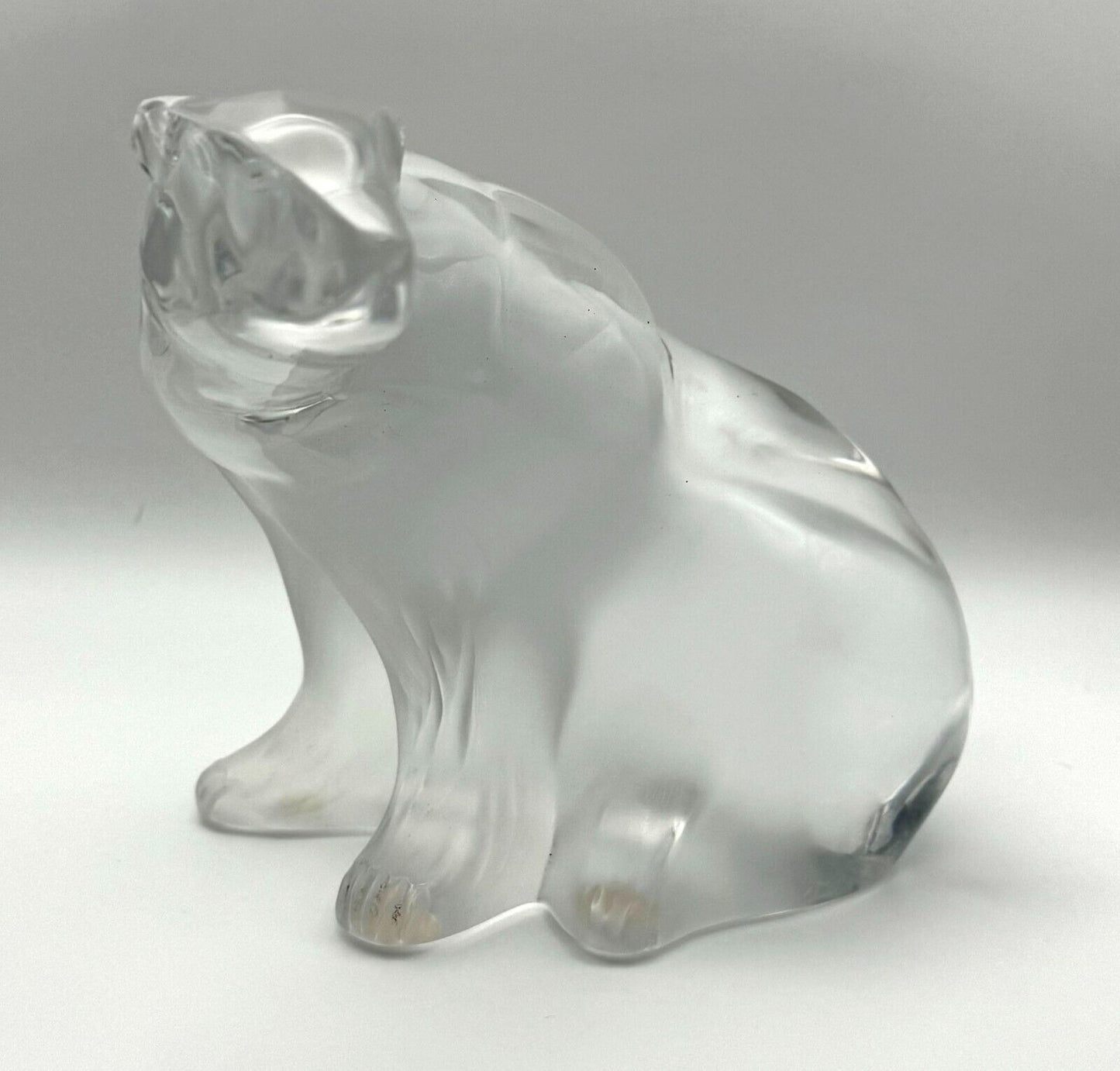 Vintage French Crystal Lalique Polar Bear Figurine (AHB)