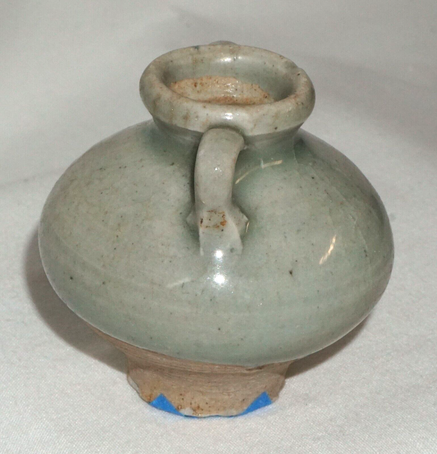 12C Chinese Song or Early Ming Dynasty Pottery Jarlet Celadon Glaze (JSt)36 IC