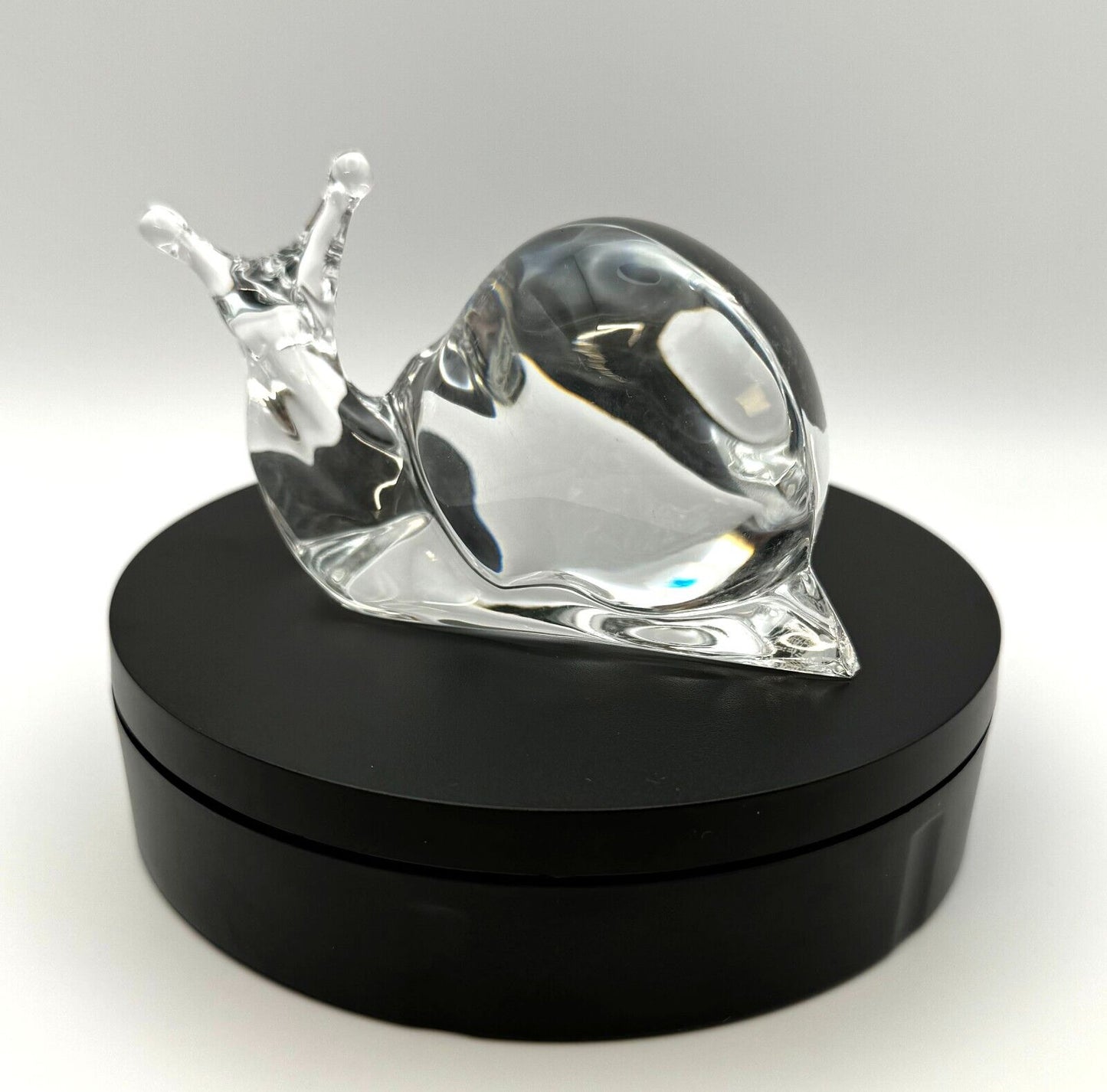 Vintage Crystal Baccarat Snail Figurine in Box (InS)13