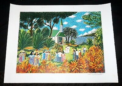 1980s Hawaii Silkscreen Print AP "Kona Wedding" by Guy Buffet (B.1943)(BoP)