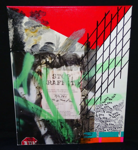 Hawaii Acrylic Mixed Media Painting No Graffiti Honolulu by Jerome Wallace (WaJ)