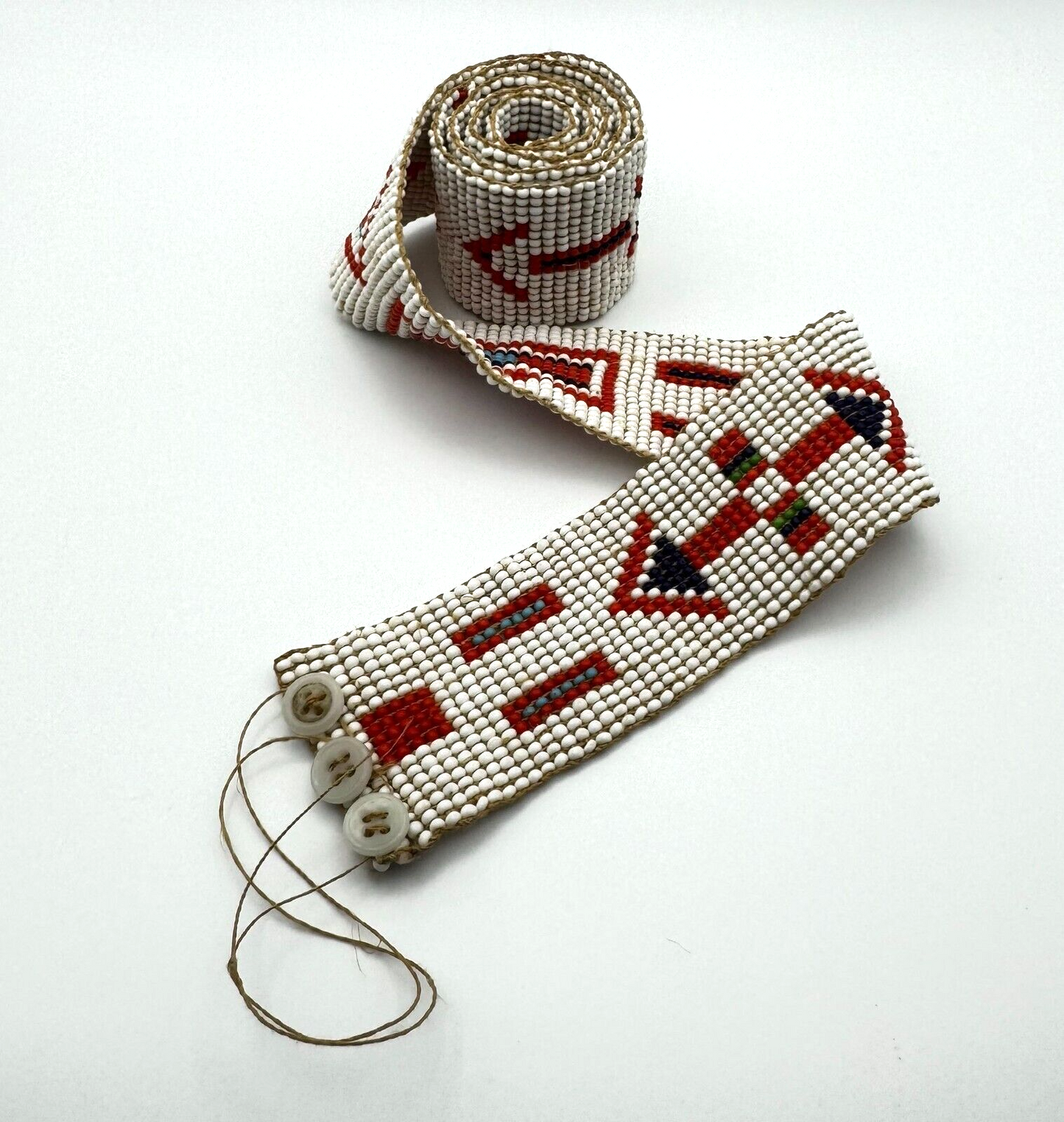 Vintage Circa 1973 Kenyan Maasai Glass Bead Belt (MiM)