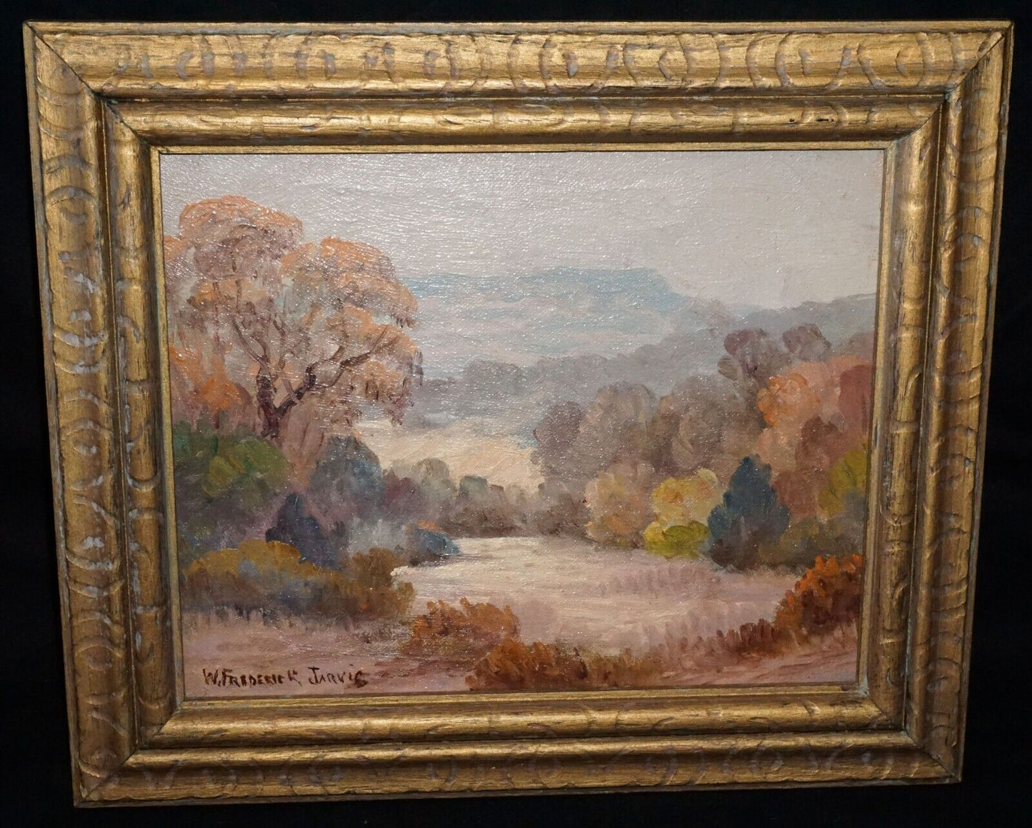 Vtg. Western Oil Painting Autumn Landscape W. Frederick Jarvis (1898-1966)(New)