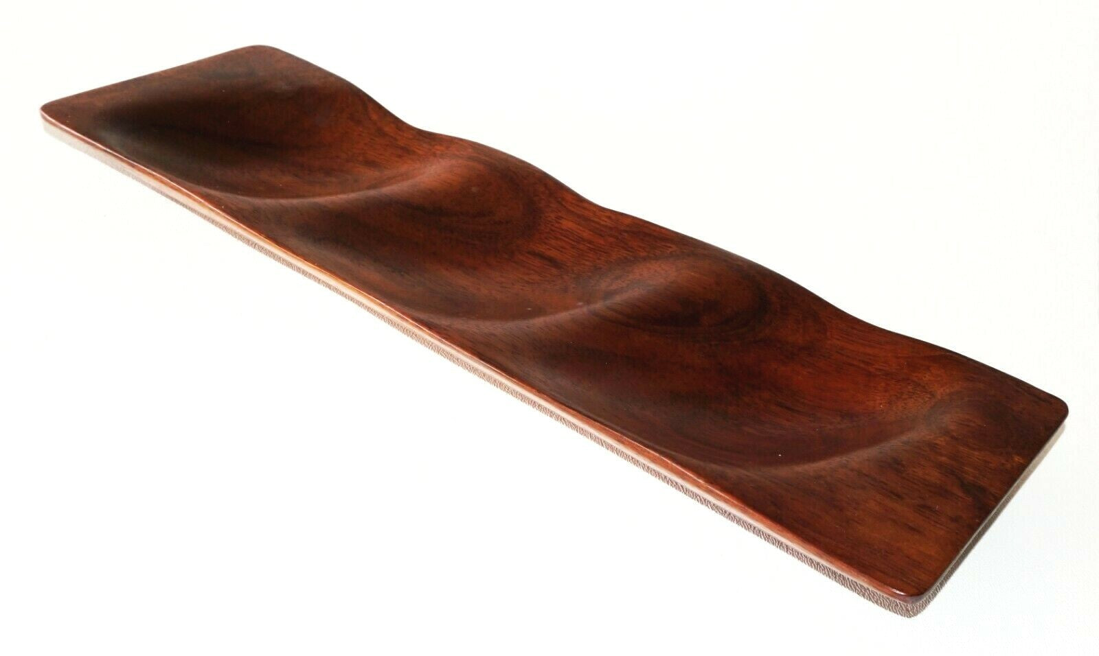 Hawaii Modernist Koa Hard Wood 3x Section Serving Tray by Dave Witkus  (SRi)