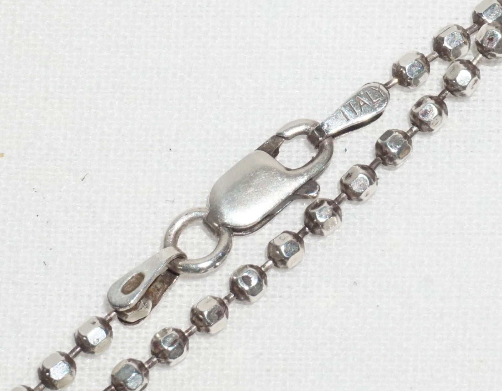 Sterling Silver Necklace w. Silver Set Multi Color Hard Stone Pendant  (LoC)N1