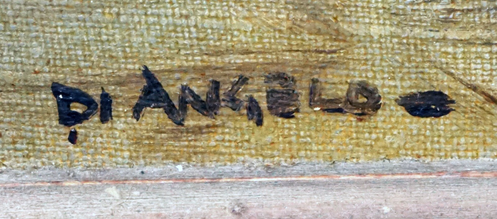 2Pc 40s Italy Oil Paintings Market Scenes by Pasquale D'Angelo  (1896-1955)(MOT)