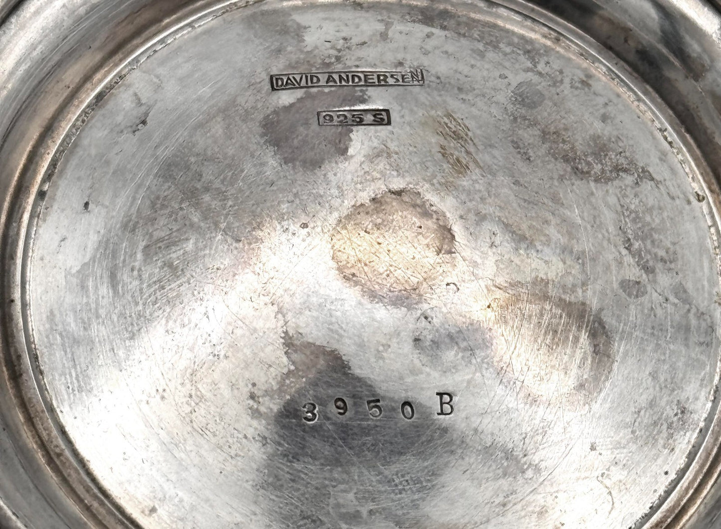 1960s Norwegian Sterling Silver Small Red Enamel Dish By David-Andersen (WeP)